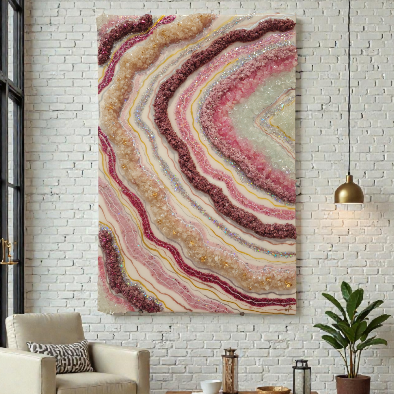 Anahat Kalaa Blush & Brilliance Wall Art