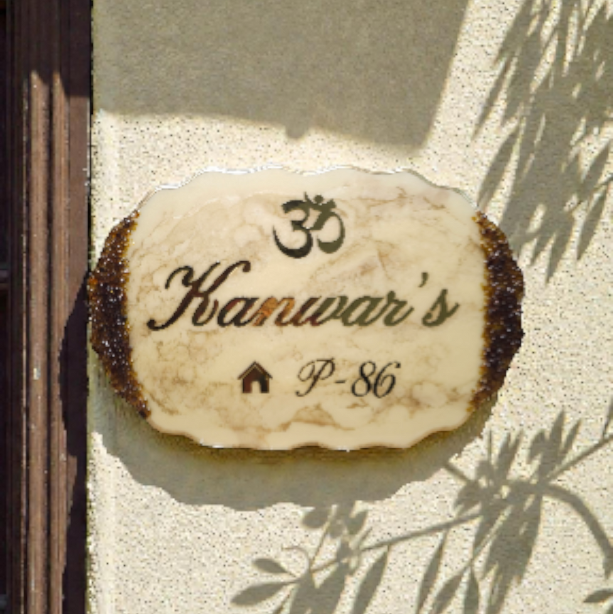 Classic Marble Finish Custom Resin Name Plate