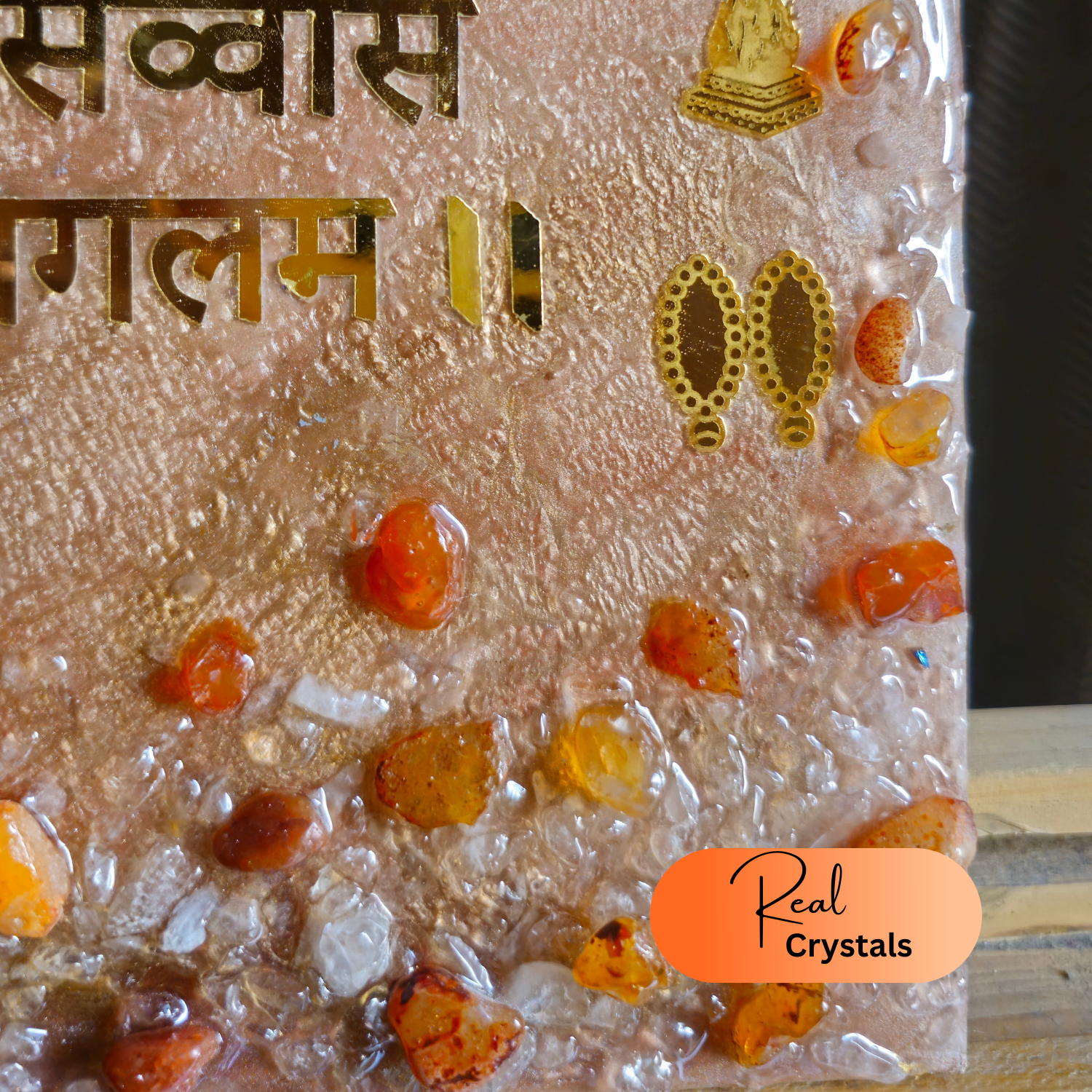 Anahat Kalaa - Red Stone Navkar Mantra Wall Art