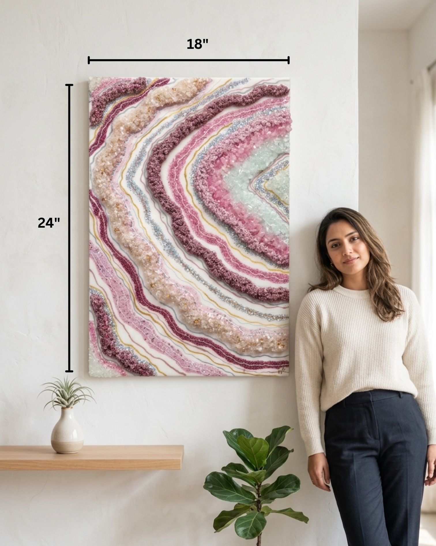 Anahat Kalaa Blush & Brilliance Wall Art