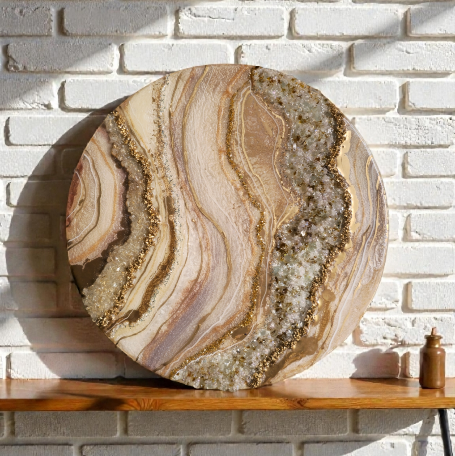 Anahat Kalaa Terra Glow Geode Wall Art