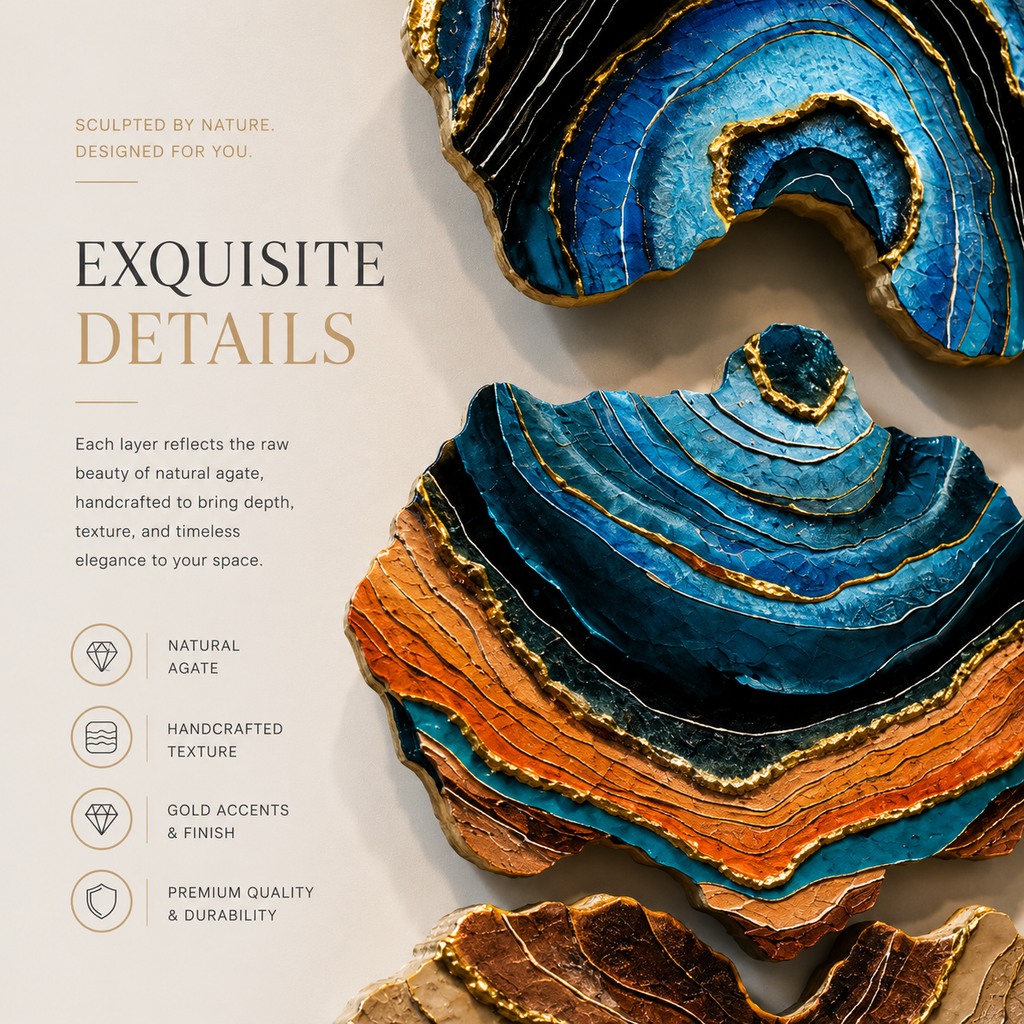 Sea Stone Geode Sculpture Art