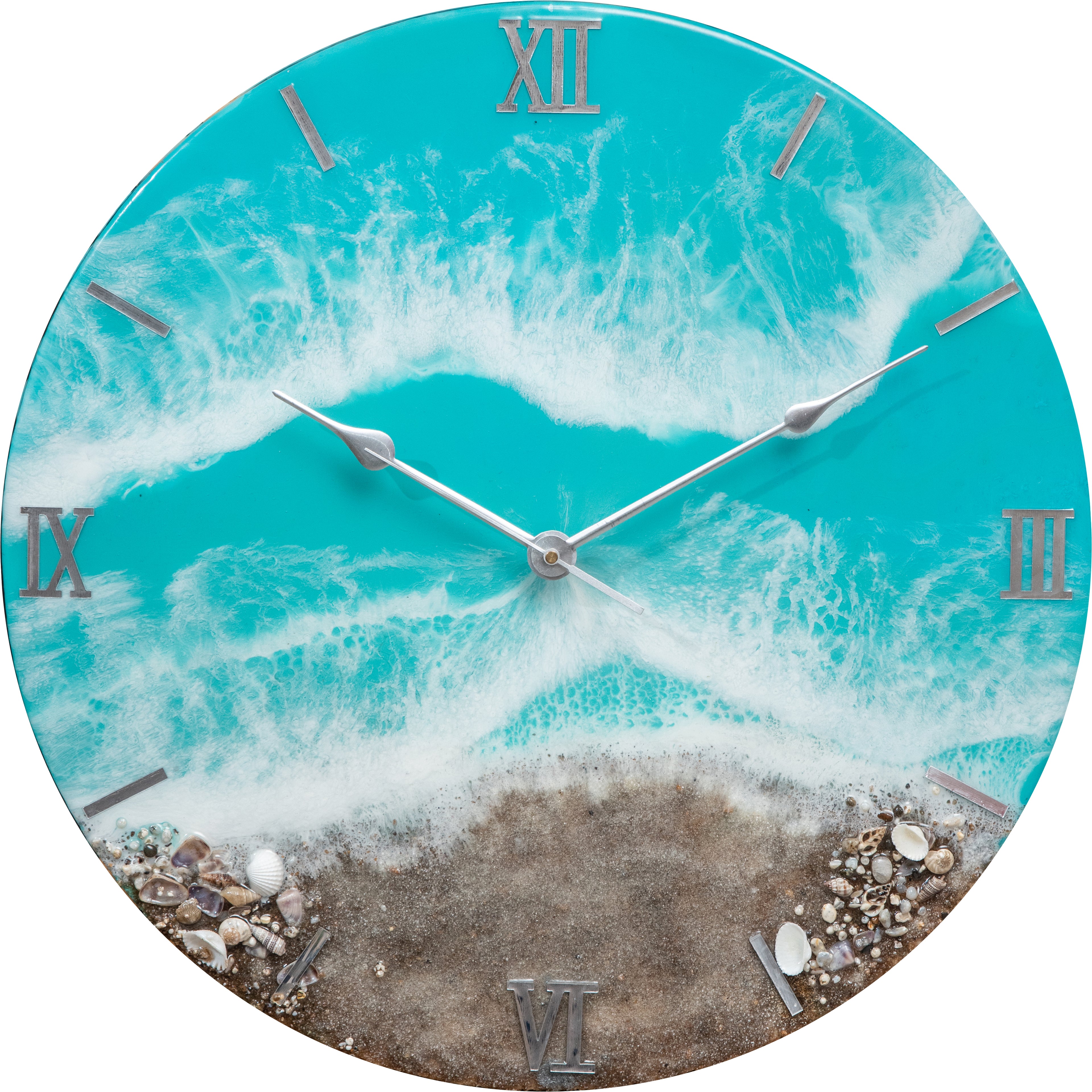 AnahatKalaa – Beach line Resin Wall Clock