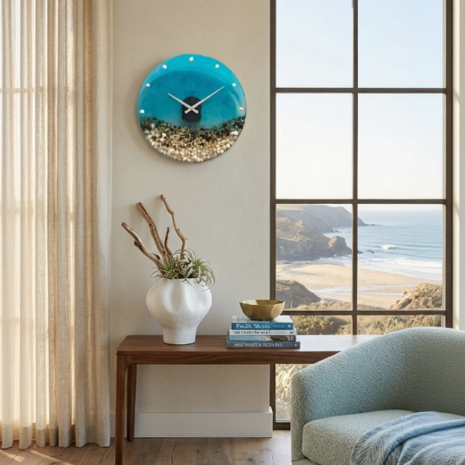 Anahat Kalaa – Aqua Shore Wall Clock