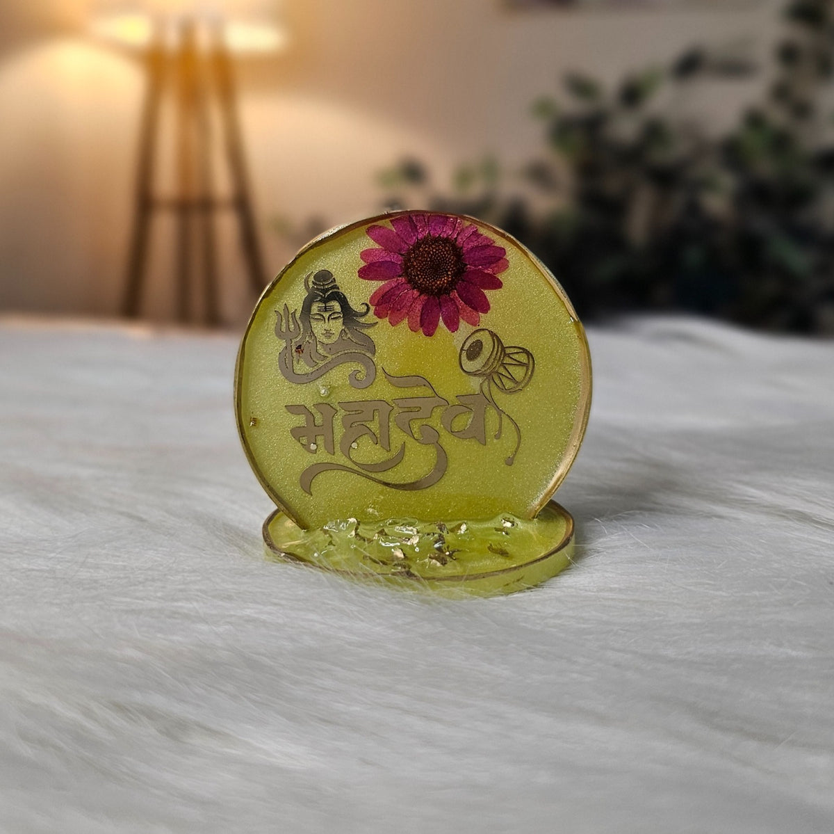 Mahadev Floral Resin Standee
