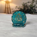 Teal Ganesha Gold Resin Décor Stand