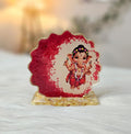 Divine Ganesha Crimson Resin Standee