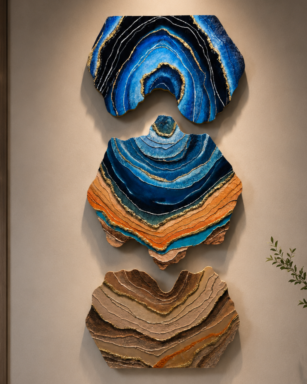 Sea Stone Geode Sculpture Art