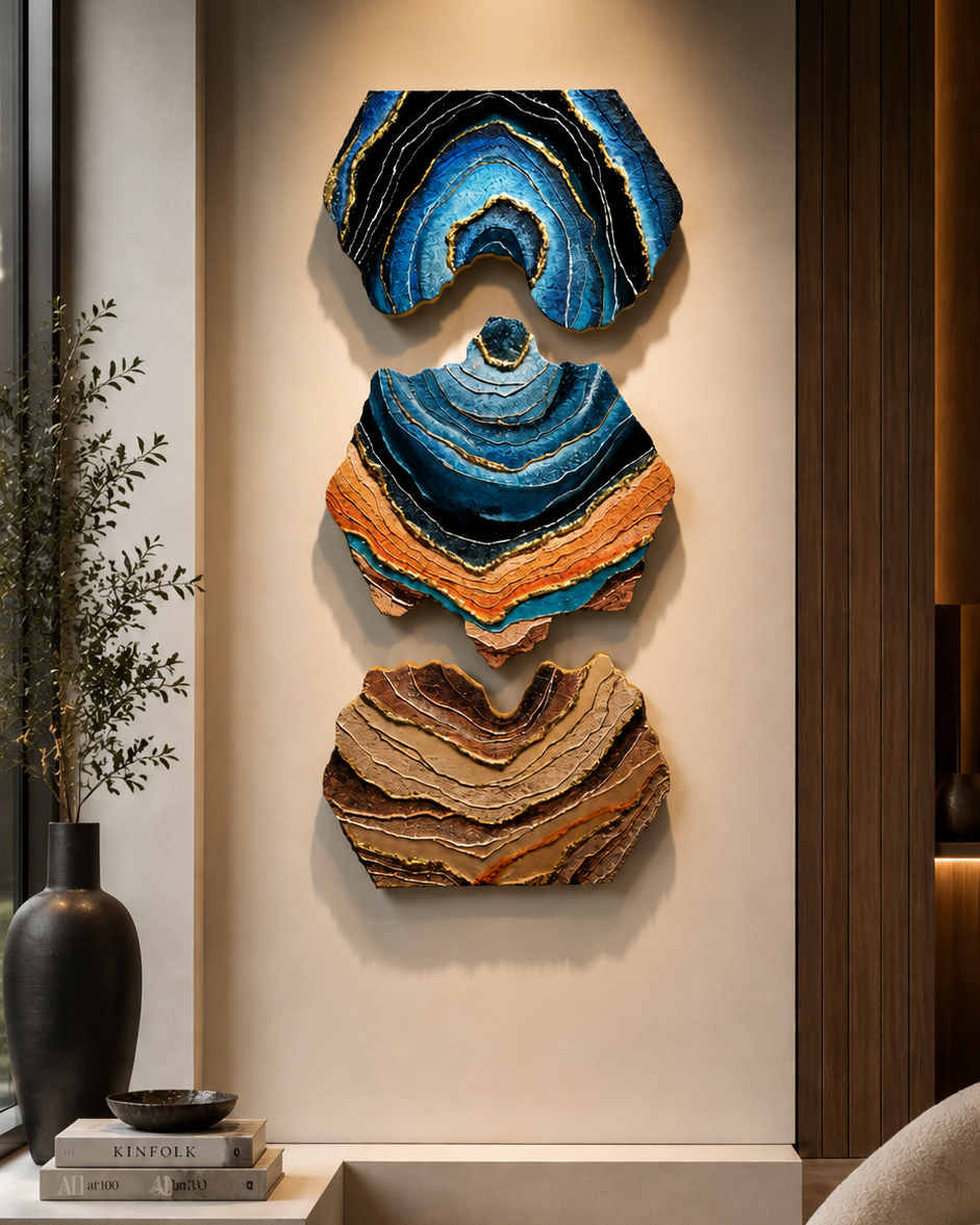 Sea Stone Geode Sculpture Art