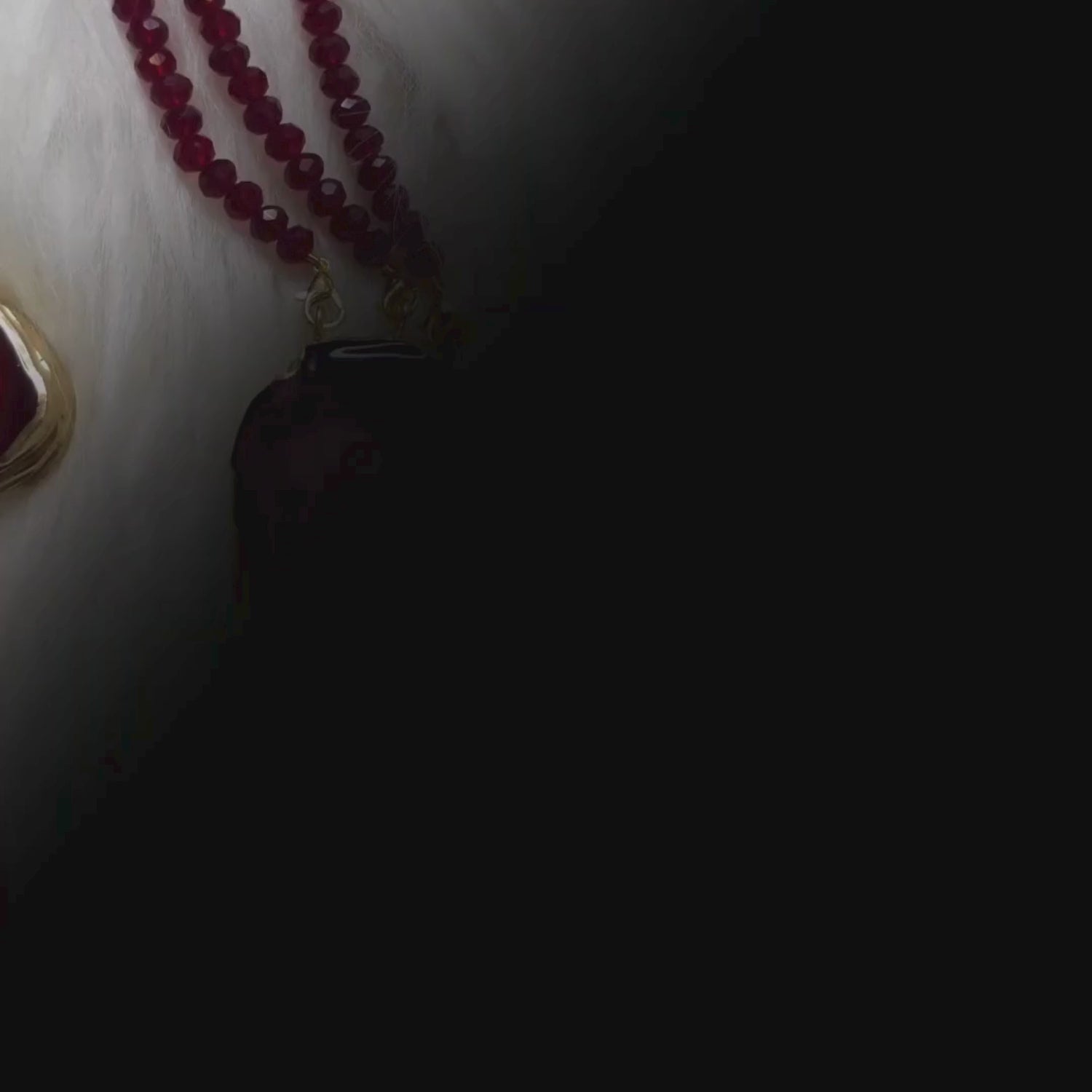 Anahat Kalaa Ruby Glow Statement Necklace Set